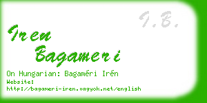 iren bagameri business card